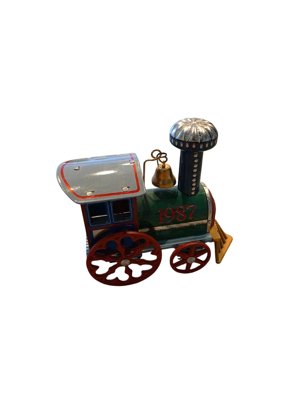 1987 Hallmark Keepsake Ornament 6th in Tin Locomotive series Train